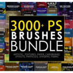 3000 Photoshop Stamp Brushes Bundle