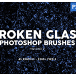 45 Broken Glass Photoshop Stamp Brushes