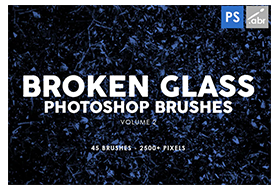 45 Broken Glass Photoshop Stamp Brushes